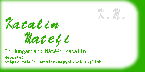 katalin matefi business card