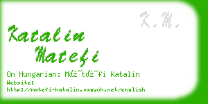 katalin matefi business card